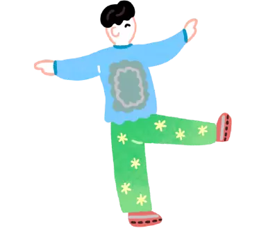 踊る男性